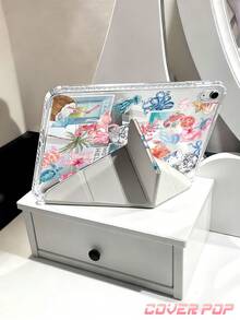 2026 貝殼、迪斯可球與蓮花圖案平板保護殼，相容於 Ipad Air 8 (M4) 2026 (11 吋)/2026 (13 吋)、9.7/10.2/10.5/10.9/12.9/Pro 11/A16、第 10 代、Galaxy Tab S6 Lite 10.4 吋、Kindle Paperwhite 第 12 代 2024、Kindle (第 11 代-2024 年發布)，防震軟保護、智慧睡眠/喚醒、Y 型摺疊支架多角度視角，適合作為可愛禮物用於返校、夏季海洋、情人節、假期 - 彩色 - 查看 6