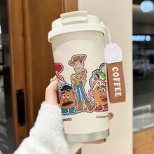 迪士尼玩具總動員船員印花保溫咖啡杯，附手腕掛繩，不鏽鋼材質，附蓋，雙飲設計 - 彩色 - 查看 1
