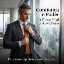 Men's Tie In A Solid Color, Matte Finish, Fine Texture, Ideal For Formal Suits, Weddings, Grooms, A Professional And Sophisticated Look. - Burnt Orange - View 4