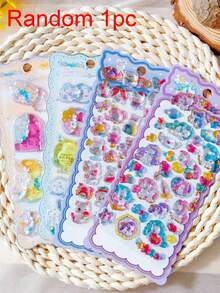 3D Water Stickers Japanese Cartoon Animal Water Stickers 3D Scrapbook DIY Journal Cute Stickers Stationery Decoration School Gift - Multicolor - View 9
