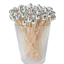 50pcs Disco Ball Luxury Dessert Decoration Picks, With Reflective Mirror Ball Body, Suitable For Birthday Parties, Cocktail Parties, Cold Buffet, Holiday Gatherings, Decorating Desserts And Fruits, Creating A Vintage Disco Style Table - Multicolor - View 6