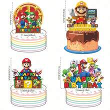 1 Stück 2026 neue Dekorationskarten-Kombination, geeignet für Geburtstagsdekoration, geeignet für Geburtstagsdekoration. -Themenparty Dekoration - Verschiedenfarbig - Übersicht 3