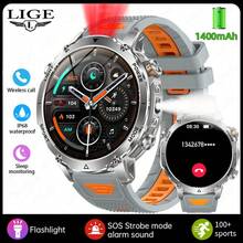 ساعة ذكية جديدة من LIGE ببطارية سعة كبيرة 1400mAh، شاشة دائرية عالية الدقة، أكثر من 100 وضع رياضي، مصباح LED، واجهة مستخدم بسيطة وسلسة، مكالمات بلوتوث، وظيفة مقاومة للماء، مساحة تخزين كبيرة، ساعة رياضية ذكية متعددة الوظائف. - الأسود - مشاهدة 14