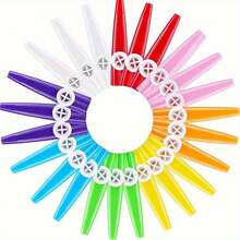 3pcs 10cm Plastic Kazoos With Reeds - Multicolor Party Favors For Events, Durable Assorted Colors Musical Instruments, Birthday Gift Bulk Supplies ZSY - Multicolor - View 2