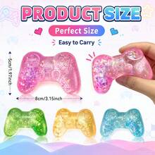 POKOJA LAND 1/4pc Gummy Game Controller Stress Ball, Stress Relief Toy, Marshmallow Filled Squeeze Toy, Stress Relieving Game Controller,Slow Rebound Squeeze Stress Ball, Random Style And Color - Maltose - View 6