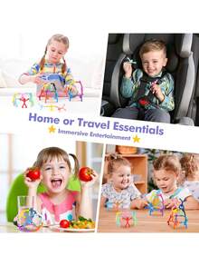 Magnetic Travel Toy, Children's Magnetic Figures, Sensory Fidget Toy, Airplane Car Toddler Travel Essential, Magnetic Characters Birthday Christmas Stocking Stuffer Gift, Magnetic Figures Refrigerator Desktop Classroom Toy - Multicolor - View 6