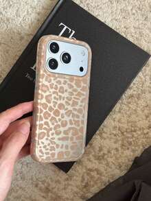 Ốp điện thoại in họa tiết da báo màu nâu kaki cá nhân hóa, tương thích với iPhone 17 Pro Max, ốp bảo vệ cao cấp thanh lịch tương thích với Apple 16 Pro, 15 Pro, 16 Pro Max, 17, thiết kế IMD hai lớp chống rơi, độc đáo không theo xu hướng. - Màu vàng - Xem 2