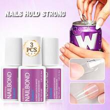 Dueloit 2pcs/3pcs/5pcs/10pcs Super Strong Brush-On Nail Glue, Suitable For Acrylic Nails, Nail Tips And Adhesive False Nails (8ml), Used For Attaching False Nails, Repairing Broken Nails, Acrylic Nail Glue Adhesive Gel - 無色 - 查看 9