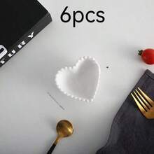 1 Cái / 2 Cái / 4 Cái / 6 Cái. Bát chấm trắng đơn giản hình trái tim, bát tráng miệng kem, bát salad pudding gia đình, bát gốm đựng thức ăn cho bé, bát ăn vặt sáng tạo độc đáo - trắng - Xem 10