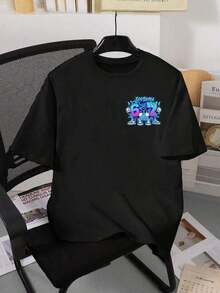 Basic Short-Sleeved T-Shirt For Pre-Teen Boys, Featuring A Cartoon-Style Slogan Graphic Print With The Number 67, In A Minimalist And Refreshing Style, Suitable For Casual Spring, Summer And Autumn Outfits - 紅色 - 查看 5