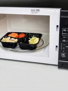 10/20/50pcs Kotak Makan Siang Bento Plastik Sekali Pakai 3 Kompartemen 30oz dengan Tutup, Aman untuk Microwave, Freezer, Dapat Ditumpuk, Grosir - MultiWarna - View 6