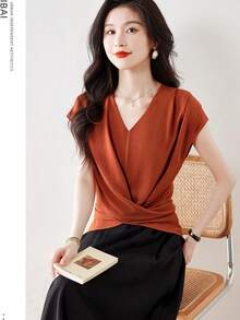 Women Tops - Brown - View 10