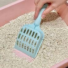 1pc Large Capacity Cat Litter Scoop With Ergonomic Handle - Durable Plastic, Easy-To-Clean Design, Space-Saving Pet Waste Disposal, Multi-Functional Cat Scoop, Easy Scooping, Odor Control, Suitable For Small Pet Litter Scoops, Home Use, Cat Litter Scoop And Trash Bin, Modern Pet Tool, Easy To Clean - Multicolor - View 6
