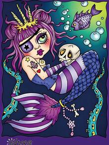 Gothic Mermaid: Unlock Your Creativity And Relax Your Mind Through The Artwork Of Artist Deborah Muller, Enjoy Hours Of Coloring Fun - YH-032 - 查看 8