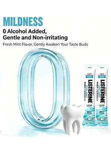 listerine 15 Pack 10ml/0.33 Fl Oz Alcohol-Free Refreshing Mouthwash, Gentle Formula Kills 99.9% Oral Bacteria, Fights Plaque And Bad Breath, Contains Essential Oils, Portable Travel Size, Holiday & Mother's Day Gift - Zero Degree 10ml*15 - View 5