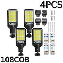 Outdoor Solar Light With Remote Control LED Wall Light 108COB Ultra Bright Light Source 3 Lighting Modes Intelligent Dimming IP44 Waterproof Intelligent Human Body Sensing Courtyard Light Suitable For Courtyard Garden, Garage, Terrace Channel Light - Đèn tường năng lượng mặt trời - Xem 8