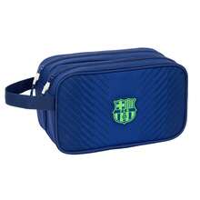 Double FC Barcelona Toiletry Bag Adaptable To Trolley 2 Separate Compartments With Zipper, School Organizers With Two Compartments And Zipper - Adapt (1) - View 2