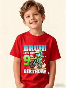 , It's My 9th Birthday T-Shirt For Kids - Red - View 7