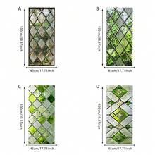 1/4pcs Stained Glass Static Cling Window Film Privacy Rhombus Geometric Pattern Non-Adhesive Heat Control UV Blocking Removable Decorative Glass Sticker For Home Office Bathroom Decor - Diamond-shaped Privacy Film - View 3