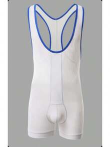 Men's Underwear, Fitness Wrestling Suit, Jumpsuit, Water Patterned  Printed Shorts, Jumpsuit, Vest, Men's Underwear - 白色 - 查看 3