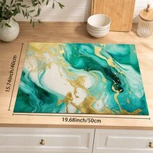 1 pieza Alfombrilla absorbente de tierra de diatomeas con patrón de limón azul & blanco, alfombrilla absorbente de agua para encimera de cocina, alfombrilla para cafetera, alfombrilla para cafetera de goteo, alfombrilla de drenaje para platos & tazas, alfombrilla de cocina con respaldo antideslizante y resistente al calor, alfombrilla para mesa de comedor, alfombrilla para desayuno, alfombrilla para lavadora, alfombrilla de decoración para cocina, comedor, cafetería, bar, regalo para fiesta de vacaciones e inauguración de casa - Multicolor - Ver 10