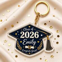 Personalized Senior 2026 Acrylic Keychain, Custom Name Graduation Gift, Class Of 2026 Keepsake For Her - Multicolor - View 8