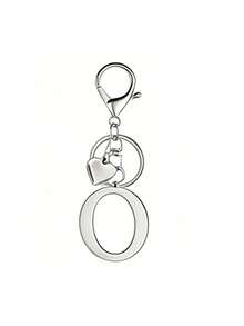 Premium Fashion Silver Metal Heart-Shaped Letter Keychain, A-Z 3D Letter Pendant, Stylish Alloy Keychain, Backpack Charm Car Keychain, Classic Minimalist Keychain For Women's Daily Use, Decorative Accessory, Perfect Gift For Friends, Family, Couples, Girlfriend, Special Occasions, Mother's Day - Multicolor - View 25