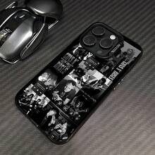 Funda para teléfono estilo artístico inspirado en la banda, compatible con fundas para teléfonos , Apple, VIVO, OPPO, , Transsion, ,  y Honor. Hecha de material TPU, ofrece protección contra golpes y caídas. - Negro - Ver 3