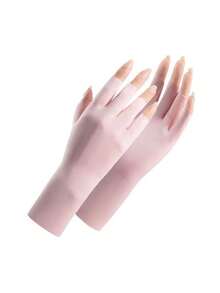 Summer Sun Protection Gloves (1 Pair): Ultra-Lightweight And Breathable, Unisex, UV Protection And Touchscreen Compatible. Suitable For Driving, Outdoor Running, Cycling And Vacation; Easy To Pack And Carry. - Multicolor - View 8