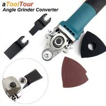 Angle Grinder Conversion Universal Head Adapter, M10 Thread Oscillating Tool For 100mm Grinder, Multifunctional Swing Saw Cutter & Polisher For Cutting Wood, Sanding, Scraping Nails - Multicolor - View 1