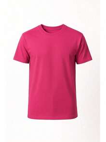 King T-shirt Playera 100% algodón de excelente calidad, esta playera garantiza una suavidad excepcional al tacto, cuello redondo con estampado "Joy in Chaos Palm Tree" y manga corta - Rosa Fucsia - Ver 3
