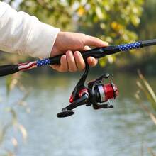 KecchKrezing New Telescopic Fishing Rod + Spinning Reel Set, Pre-Installed Line, Includes Reel Storage Bag, Suitable For Beginners, Portable Fishing Kit - Blue - View 6