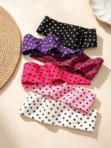 Polka Dot Ins Style Sweet Soft Cute Makeup & Washing Headband - Multicolor - View 9