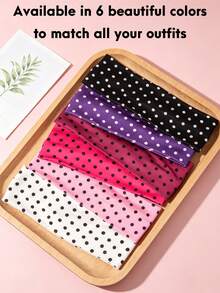 Polka Dot Ins Style Sweet Soft Cute Makeup & Washing Headband - Multicolor - View 3