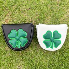Funda para cabeza de palo de golf y funda para putter con diseño de trébol de cuatro hojas - Accesorio protector duradero y divertido para amantes del golf y entusiastas del juego | Perfecto para uso diario - Multicolor - Ver 1