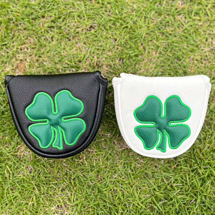 Funda para cabeza de palo de golf y funda para putter con diseño de trébol de cuatro hojas - Accesorio protector duradero y divertido para amantes del golf y entusiastas del juego | Perfecto para uso diario - Multicolor - Ver 1
