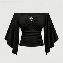 Women Blouses & Shirts - Marron - View 2