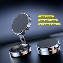 720° Rotatable Foldable Strong Magnetic Car Phone Mount, Anti-Fall Universal Hands-Free Auto Navigation Cell Phone Holder Fit All Smartphones - A - View 4