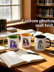 Customized Graduation Mug, Can Customize Photo & Text, 2026 Graduation Commemorative Colored Ceramic Cup, Personalized Graduation Commemorative Mug - Multicolor - View 6