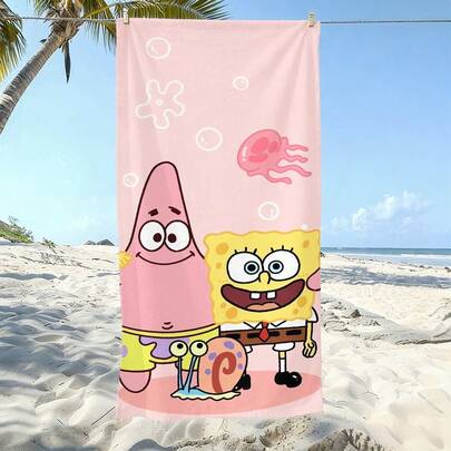 SpongeBob SquarePants 1 Khăn tắm biển dễ thương: Được thiết kế với họa tiết hoạt hình đáng yêu và làm từ sợi microfiber siêu mềm, chiếc khăn bền, nhanh khô này rất lý tưởng cho bãi biển, hồ bơi hoặc các trung tâm giải trí. Chống cát và chống nắng, nhẹ và thoải mái - là lựa chọn lý tưởng cho các hoạt động như lướt sóng, bơi lội và yoga.