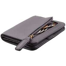 Toughergun Women's Small Slim Leather Wallet With RFID Protection, Compact Bifold Mini Purse With Clear ID Window - 07 ReNapa Grey Light - View 8