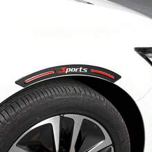 OUMINGYQ 2pcs Reflective Carbon Fiber Pattern Car Wheel Eyebrow Stickers, Automotive Body Collision Protection & Decoration Decals - Car Wheel Arch Carbon Fiber Reflective Stickers - View 2