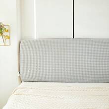 1pc Breathable Beaded Pattern Headboard Cover, 360° All-Inclusive, Elastic Back Fabric, Anti-Slip & Wrinkle-Resistant, Machine Washable, Quality Headboard Protector For Bedroom, Guest Room & Sofa Decor - Light Grey - View 6