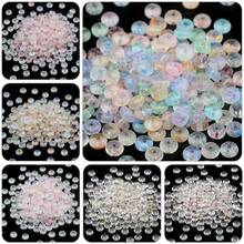 50pcs 3*6mm Multi-Color Shiny Lock Beads, Glass Seed Beads For DIY Jewelry Making, Handmade Beading Craft Supplies - DIY Fine Glitter  Buckle Beads - View 6
