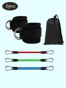 Space-Saving Versatile Ankle Resistance Band Set To Target Glutes Thighs Sleek Booty Band System For Yoga Lovers Durable Strength Training Kit Perfect For Travel Workout Elastic Tension Tubes Customizable Resistance Professional-Grade Gear - Multicolor - View 10