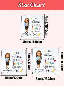 1/3/5Pcs Custom Photo Acrylic Plaque, Personalized Name Text Standee, Teacher's Day & Graduation Gift, Desktop Decor For Home And Classroom - Multicolor - View 2