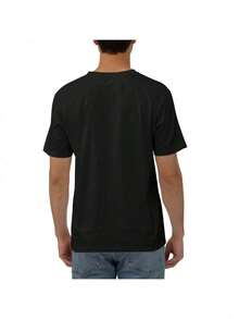 Camiseta estampada de manga corta para hombre, ropa casual de oficina, uso diario, 100% algodón. Camiseta de algodón vintage inspirada en Domo Kun AK4 - Manga corta casual, cuello redondo, ropa urbana transpirable. - Negro - Ver 4