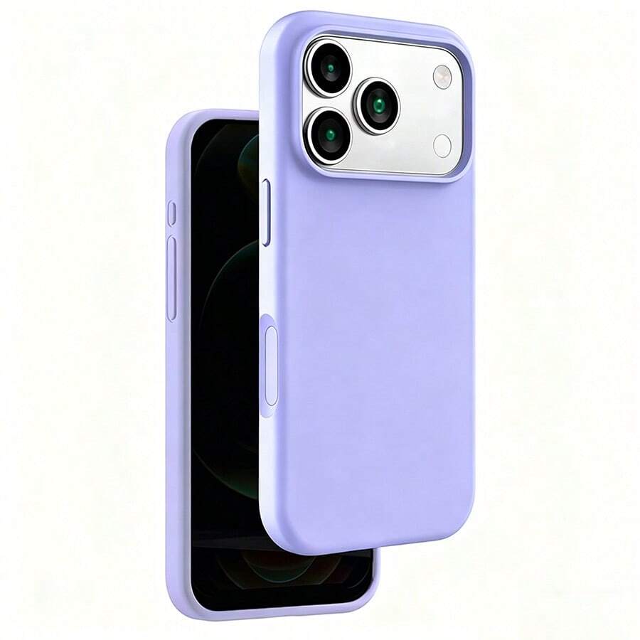 ForiPhone17/16/15/14/13/12/11 Models - Liquid Silicone Case - Ultra-Thin & Soft & Screen/Camera Protection & Shockproof & Smooth Touch & Scratch-Resistant & Microfiber Lining - 淺紫色 - 查看 1