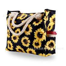 Tote Bag, Large Capacity, Multifunctional Printed Oxford Cloth Handbag, Beach Bag, Ladies Bag - Leaves + Small Bag - View 6