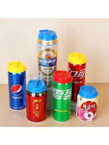 1/3/5 pezzi Coperchi riutilizzabili e a tenuta stagna per lattine di bevande, coperchi per lattine di soda, tappi per bottiglie, coperchi per lattine, tappi per bevande gassate, tappi per bottiglie di vino, protezioni per tappi a scatto, utensili da cucina, accessori da cucina, gadget da cucina - Multicolore - Visualizzare 4